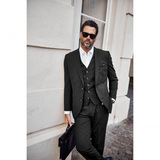 JP1880 Classic Two Button Stretch Suit Jacket Grey - Костюми - мъжки костюми големи размери