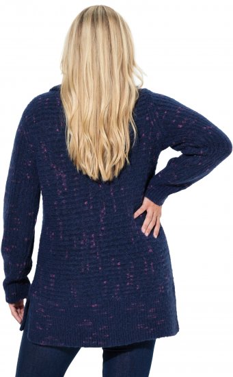 Ulla Popken Space Yarn Oversized Turtleneck Sweater Blue - Суичъри & cуичъри с качулка - 