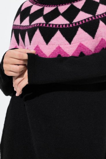 Ulla Popken Neon Alpine Pattern Long Sleeve Turtleneck Sweater Light Pink - Суичъри & cуичъри с качулка - Уютни суитшърти, суичъри и плетива
