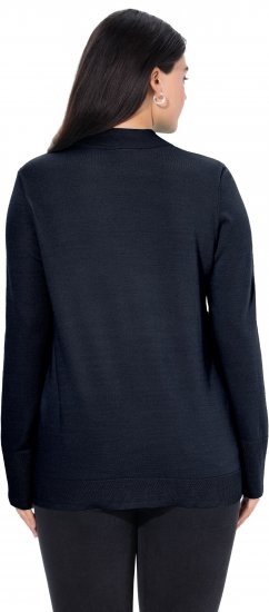 Ulla Popken Long Sleeves Mock Turtleneck Sweater Navy - Суичъри & cуичъри с качулка - 
