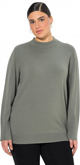 Ulla Popken Long Sleeves Mock Turtleneck Sweater Grey - Суичъри & cуичъри с качулка - 