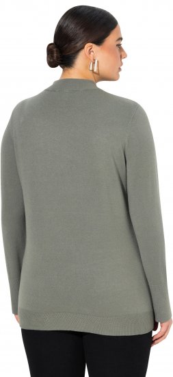 Ulla Popken Long Sleeves Mock Turtleneck Sweater Grey - Суичъри & cуичъри с качулка - 
