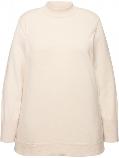 Ulla Popken Long Sleeves Mock Turtleneck Sweater Nature Melange - Суичъри & cуичъри с качулка - 