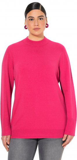 Ulla Popken Long Sleeves Mock Turtleneck Sweater Red Pink - Суичъри & cуичъри с качулка - 