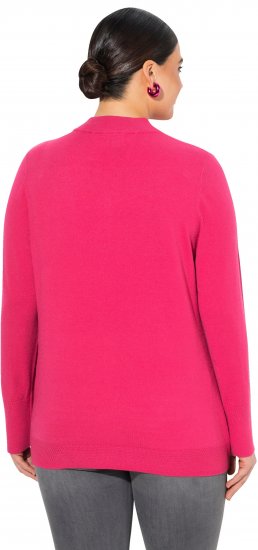 Ulla Popken Long Sleeves Mock Turtleneck Sweater Red Pink - Суичъри & cуичъри с качулка - 