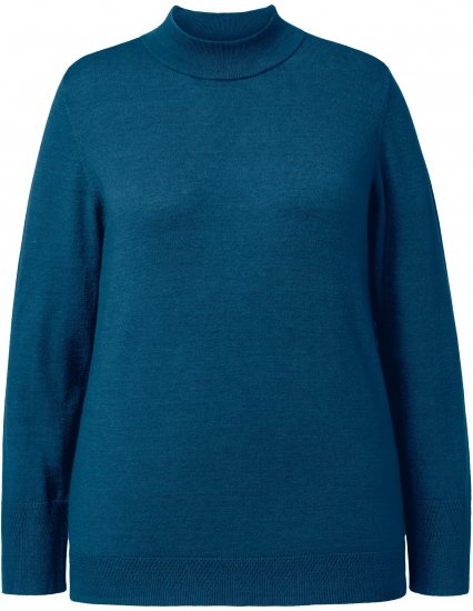 Ulla Popken Long Sleeves Mock Turtleneck Sweater Emerald Green - Суичъри & cуичъри с качулка - 
