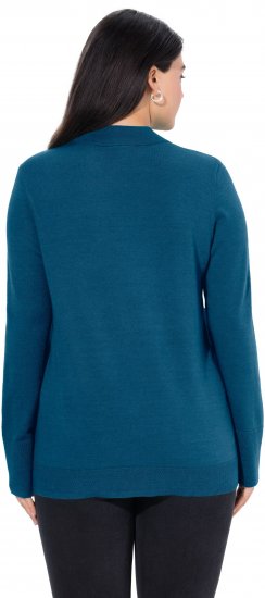Ulla Popken Long Sleeves Mock Turtleneck Sweater Emerald Green - Суичъри & cуичъри с качулка - 
