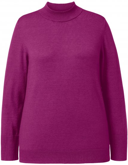 Ulla Popken Long Sleeves Mock Turtleneck Sweater Berry - Суичъри & cуичъри с качулка - 