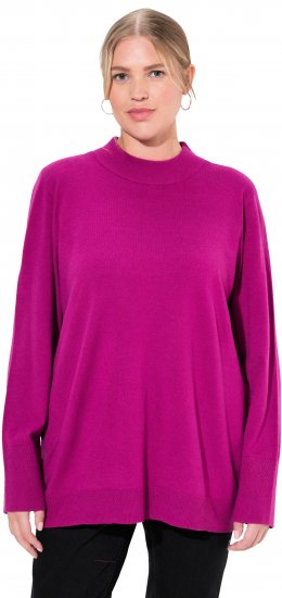 Ulla Popken Long Sleeves Mock Turtleneck Sweater Berry - Суичъри & cуичъри с качулка - 
