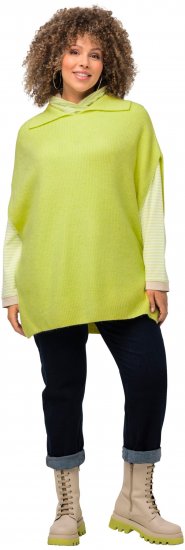 Ulla Popken Oversized Knit Sweater Vest Lime Green - Суичъри & cуичъри с качулка - 