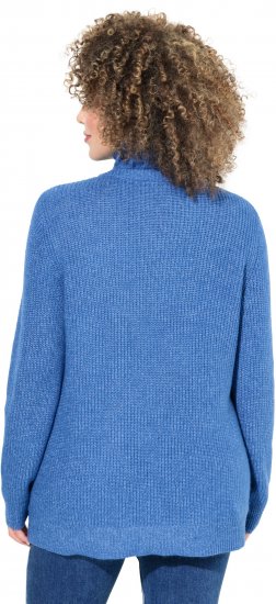 Ulla Popken Cable Knit Long Sleeve Turtleneck Sweater Teal Blue - Суичъри & cуичъри с качулка - 
