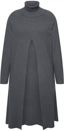 Ulla Popken Long Turtleneck Duster Sweater Graphite Grey - Суичъри & cуичъри с качулка - 
