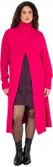 Ulla Popken Long Turtleneck Duster Sweater Red Pink - Суичъри & cуичъри с качулка - 
