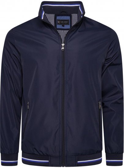 Kam Jeans 444 Premium Harrington Jacket Navy - Якета - мъжки якета големи размери