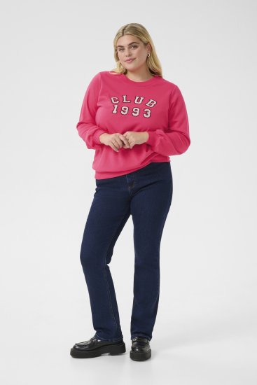 Kaffe Curve Violi Sweatshirt Raspberry Pink - Суитшърти - 