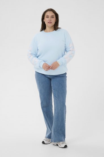 Kaffe Curve Mila Sweatshirt Nantucket Breeze Blue - Суитшърти - 