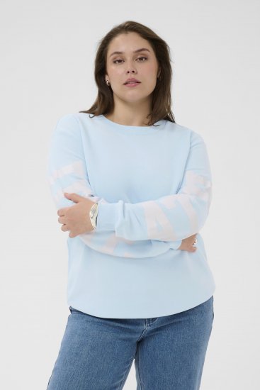 Kaffe Curve Mila Sweatshirt Nantucket Breeze Blue - Суитшърти - 