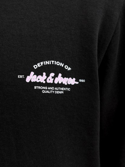 Jack & Jones Brandon Sweatshirt Black - Суичъри & cуичъри с качулка - мъжки суичъри големи размери