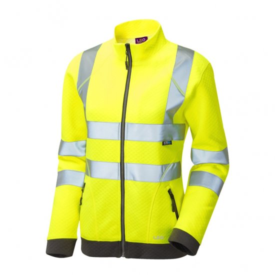 Leo Hollicombe EcoViz Women's Zipped Sweatshirt Yellow - Работно облекло - 