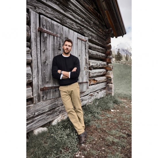 JP1880 Pullover Sweater Black TALL - МЪЖКО ОБЛЕКЛО MT-6XLT - дрехи за високи мъже