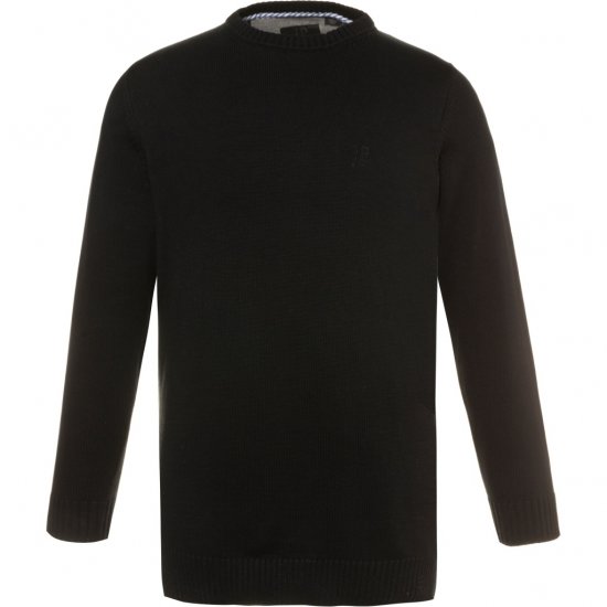 JP1880 Pullover Sweater Black TALL - МЪЖКО ОБЛЕКЛО MT-6XLT - дрехи за високи мъже