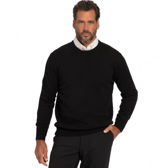 JP1880 Pullover Sweater Black TALL - МЪЖКО ОБЛЕКЛО MT-6XLT - дрехи за високи мъже
