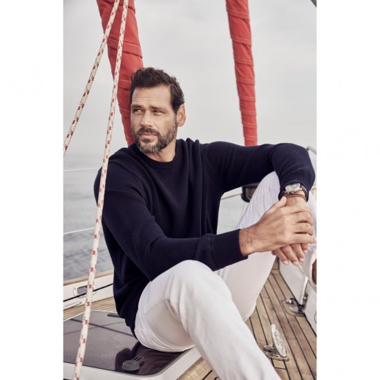 JP1880 Pullover Sweater Dark Navy TALL - МЪЖКО ОБЛЕКЛО MT-6XLT - дрехи за високи мъже