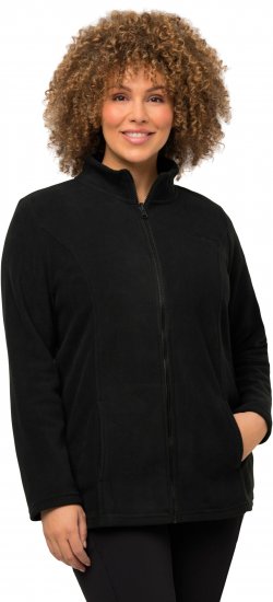 Ulla Popken Modular Fleece Zip Front Jacket Black - Суичъри & cуичъри с качулка - 