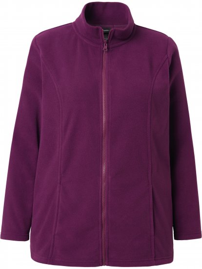Ulla Popken Modular Fleece Zip Front Jacket Dark Cherry - Суичъри & cуичъри с качулка - 