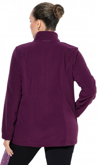 Ulla Popken Modular Fleece Zip Front Jacket Dark Cherry - Суичъри & cуичъри с качулка - 