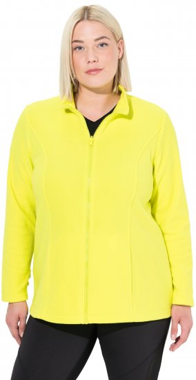 Ulla Popken Modular Fleece Zip Front Jacket Lime - Суичъри & cуичъри с качулка - 