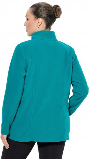 Ulla Popken Modular Fleece Zip Front Jacket Emerald - Суичъри & cуичъри с качулка - 