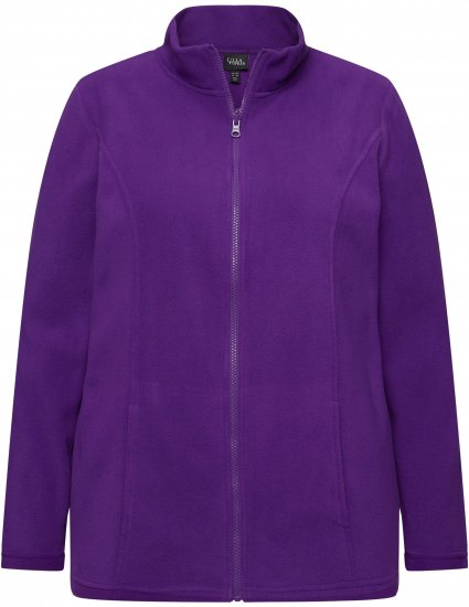 Ulla Popken Modular Fleece Zip Front Jacket Dark Plum - Суичъри & cуичъри с качулка - 