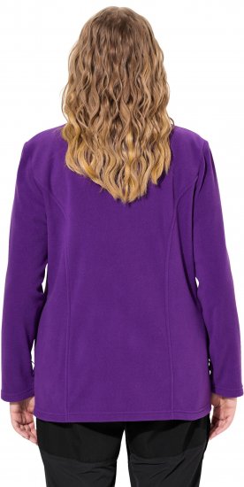 Ulla Popken Modular Fleece Zip Front Jacket Dark Plum - Суичъри & cуичъри с качулка - 