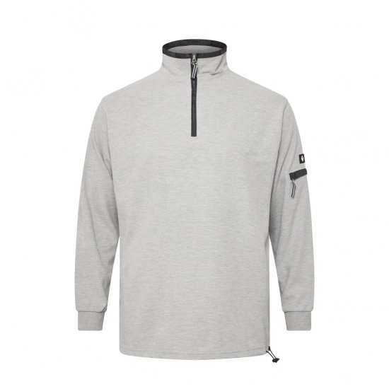 North Latitude Ottoman Sweatshirt Mid Grey - Суичъри & cуичъри с качулка - мъжки суичъри големи размери