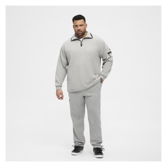 North Latitude Ottoman Sweatshirt Mid Grey - Суичъри & cуичъри с качулка - мъжки суичъри големи размери