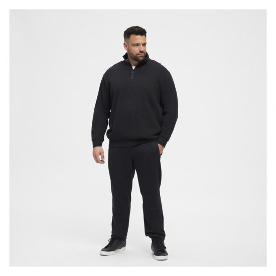 North Latitude Denim Half-Zip Sweatshirt Black - Суичъри & cуичъри с качулка - мъжки суичъри големи размери