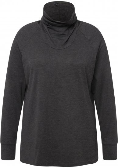 Ulla Popken Sweatshirt with Gaiter Black - Суичъри & cуичъри с качулка - 