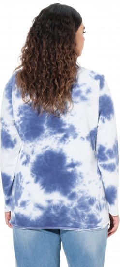 Ulla Popken Tie Dye Gathered Sweatshirt Atlantic Blue - Суичъри & cуичъри с качулка - 