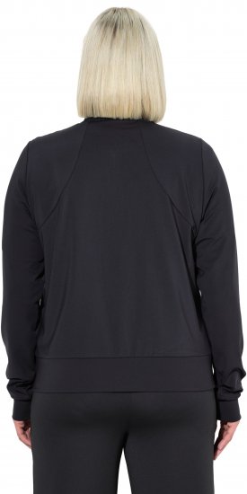 Ulla Popken Quick Drying College Collar Sweatshirt Black - Суичъри & cуичъри с качулка - 