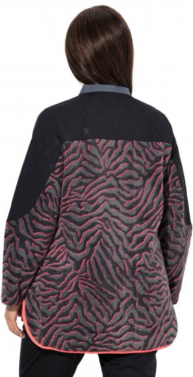Ulla Popken Neon Tiger Stripe Jacket Black - Суичъри & cуичъри с качулка - 