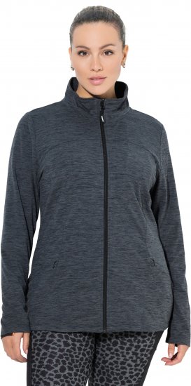 Ulla Popken Quick Drying Zip Up Sweatshirt Black - Суичъри & cуичъри с качулка - 