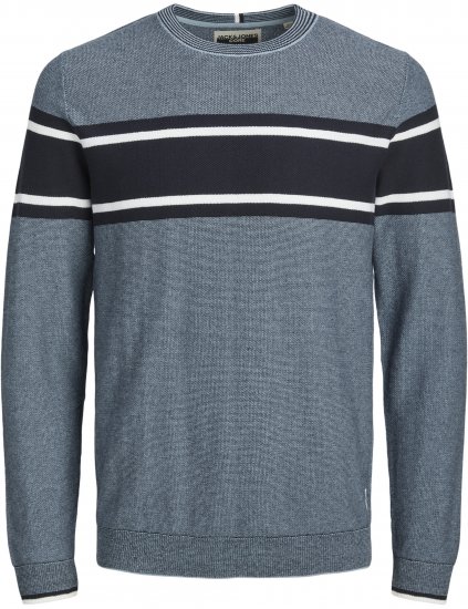 Jack & Jones Logan Spring Knitted Pullover Turquoise - Суичъри & cуичъри с качулка - мъжки суичъри големи размери