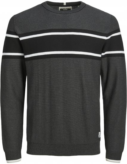 Jack & Jones Logan Spring Knitted Pullover Black - Суичъри & cуичъри с качулка - мъжки суичъри големи размери