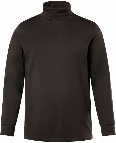 JP1880 Turtleneck Sweatshirt Long Sleeve Dark Brown - Суичъри & cуичъри с качулка - мъжки суичъри големи размери