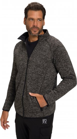 JAY-PI Knitted Fleece Jacket Gray - Якета - мъжки якета големи размери