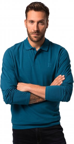 JP1880 Polo Shirt Long Sleeve Blue - Поло тениски - мъжки тениски с яка големи размери