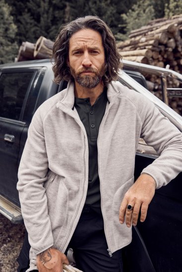 JP1880 Fleece Jacket Stand-up Collar Dusty Pink - Спортни дрехи & Връхно облекло - мъжки спортни екипи големи размери