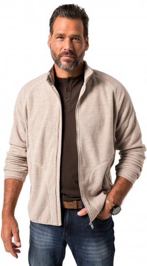 JP1880 Fleece Jacket Stand-up Collar Dusty Pink - Спортни дрехи & Връхно облекло - мъжки спортни екипи големи размери