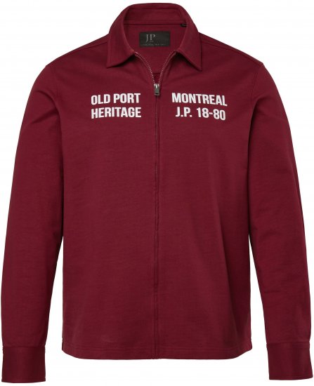 JP1880 Sweatshirt Long Sleeve Boxy Fit Red - Суичъри & cуичъри с качулка - мъжки суичъри големи размери